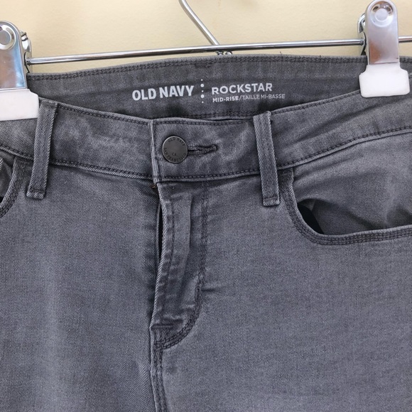 Old Navy Gray Rockstar Jeans size 8 - Picture 2 of 3
